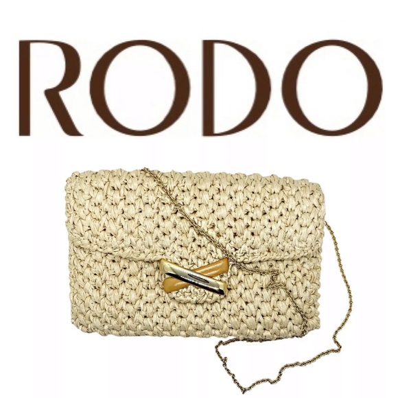 RODO VINTAGE WOVEN ENVELOPE CLUTCH CHAIN BAG